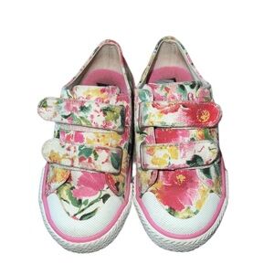 Polo Ralph Lauren Camden Low Pink Floral Canvas EZ Sneakers
